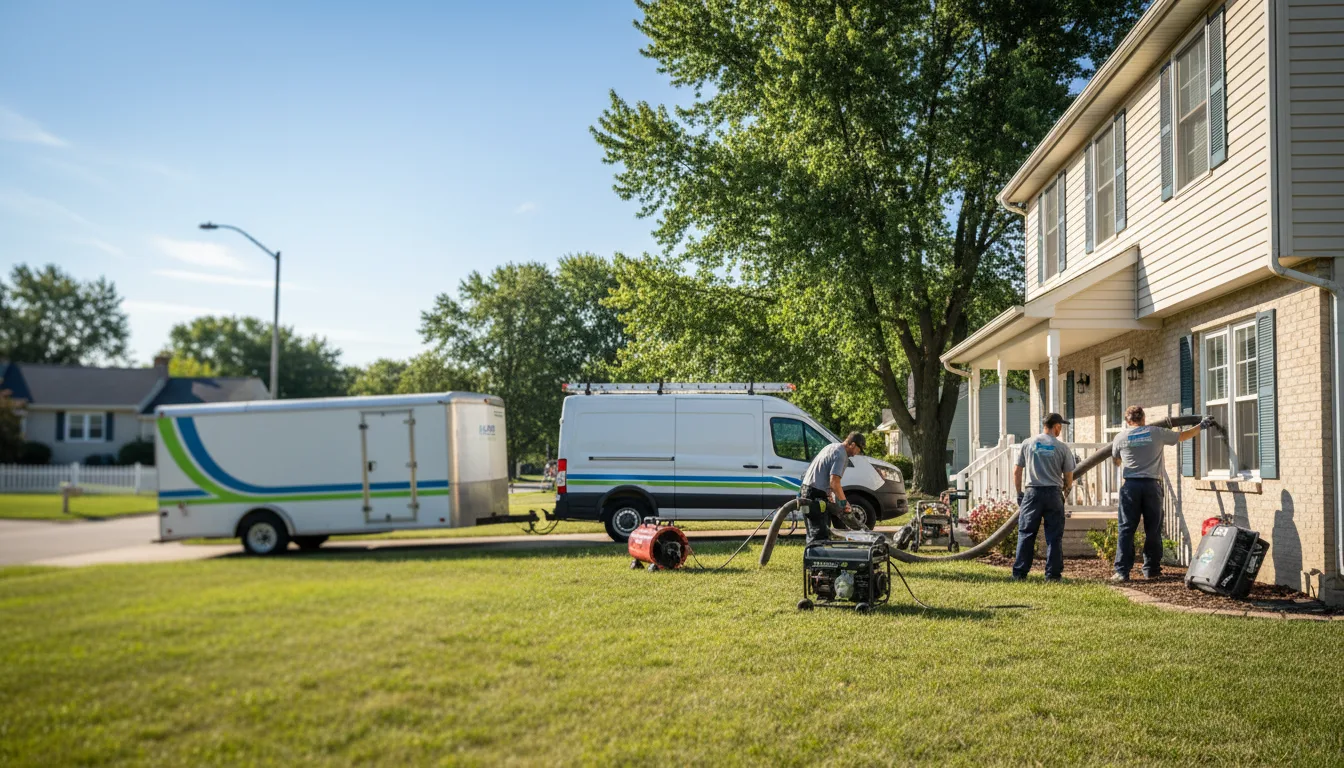 Flooded Basement Restoration And Cleanup With Repair in Waukau, WI near me